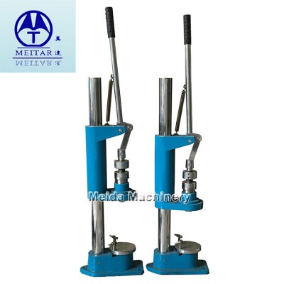 Manual aerosol valve crimping machine